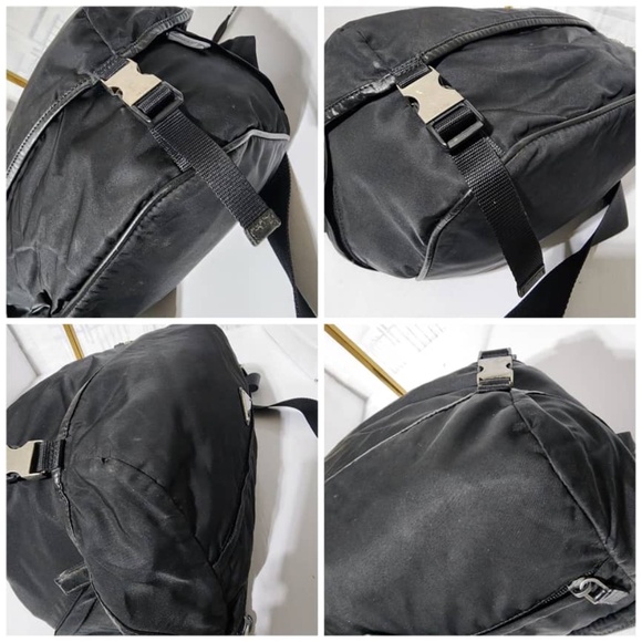 Authentic PRADA Nylon Tessuto Montagna Messenger Bag Black - Picture 13 of 15